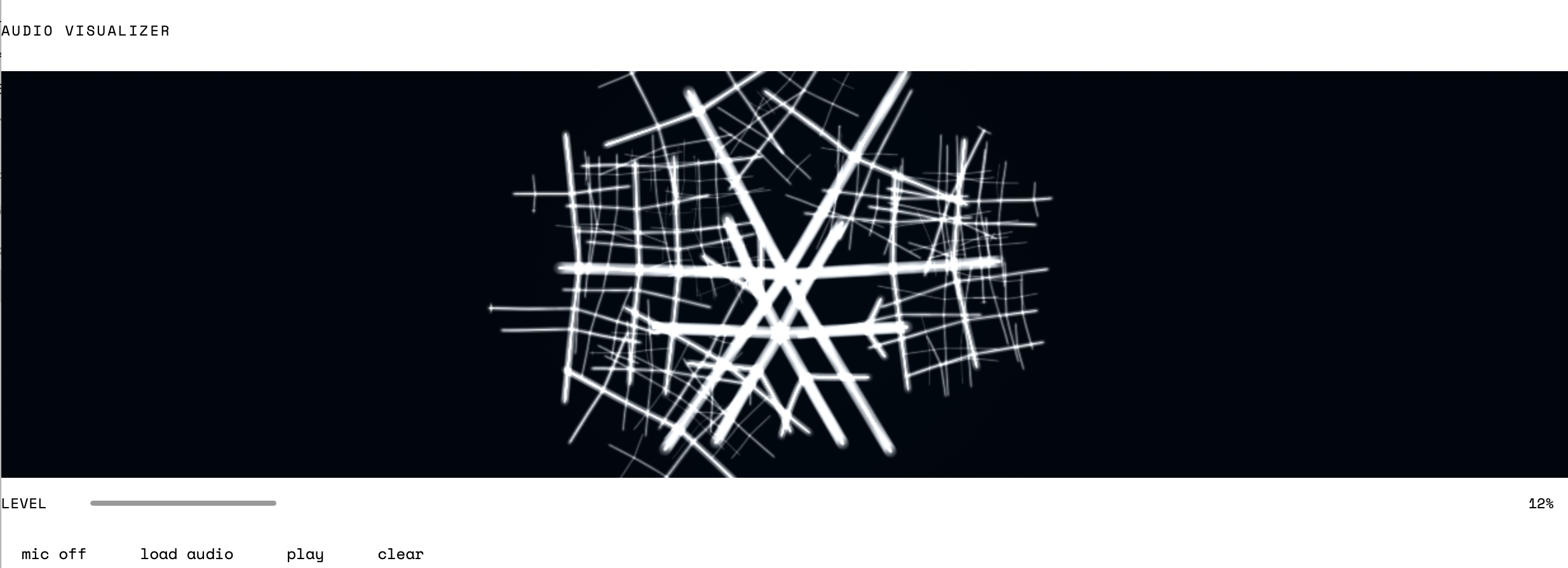 Biodata Audio Visualizer, radial view