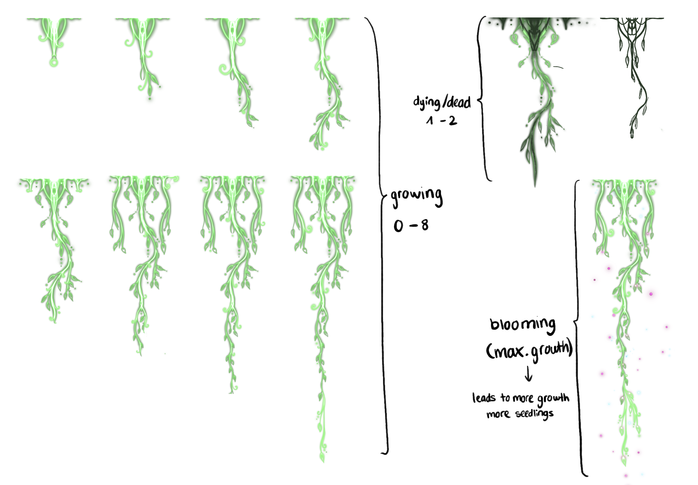 Sprite sheet, vine organism